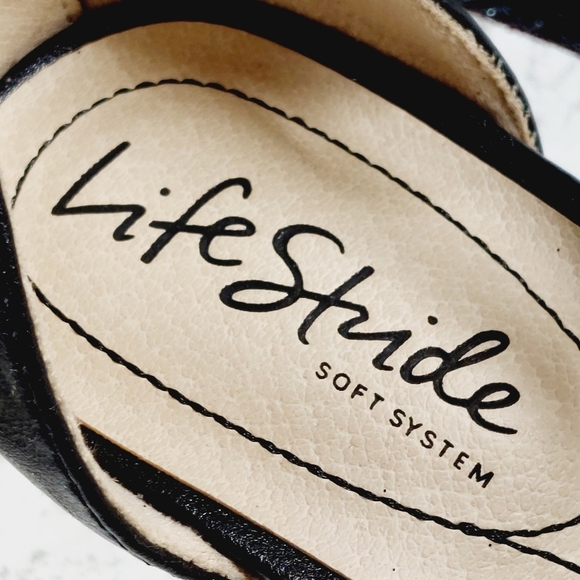 NEW Life Stride Masquerade Black Summer Heeled Sandals V454 - Picture 10 of 12